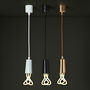 Lámpara colgante-PLUMEN-PLUMEN - Suspension Noir et Ampoule Baby 001 | Sus
